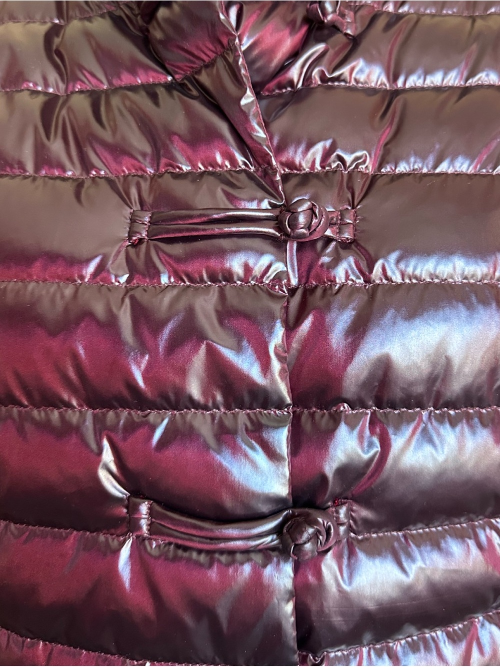 J. McLaughlin Sarabeth Burgundy Metallic Down Puffer Jacket Size S - Picture 6 of 8